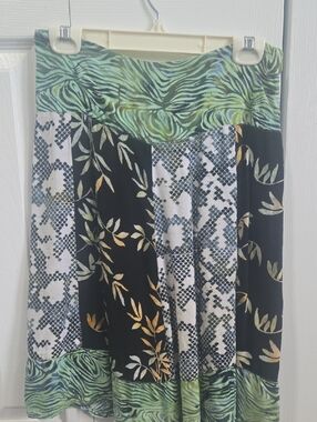 Lightweight Paneled A-Line Skirt